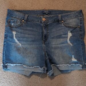 Revelry Distressed Blue Jean Shorts